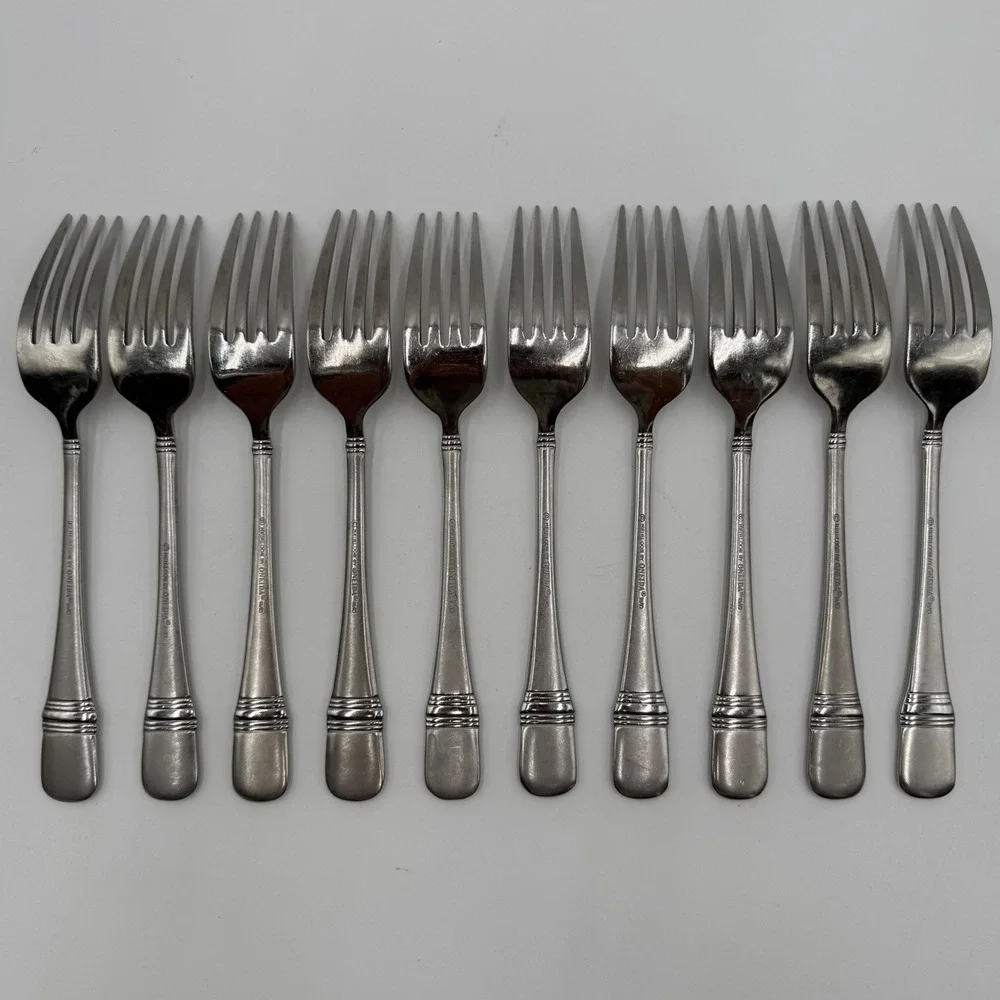 Heirloom by Oneida Dinner Fork Set of 10 Pieces 8 Inch Stainless Flatware 18/10